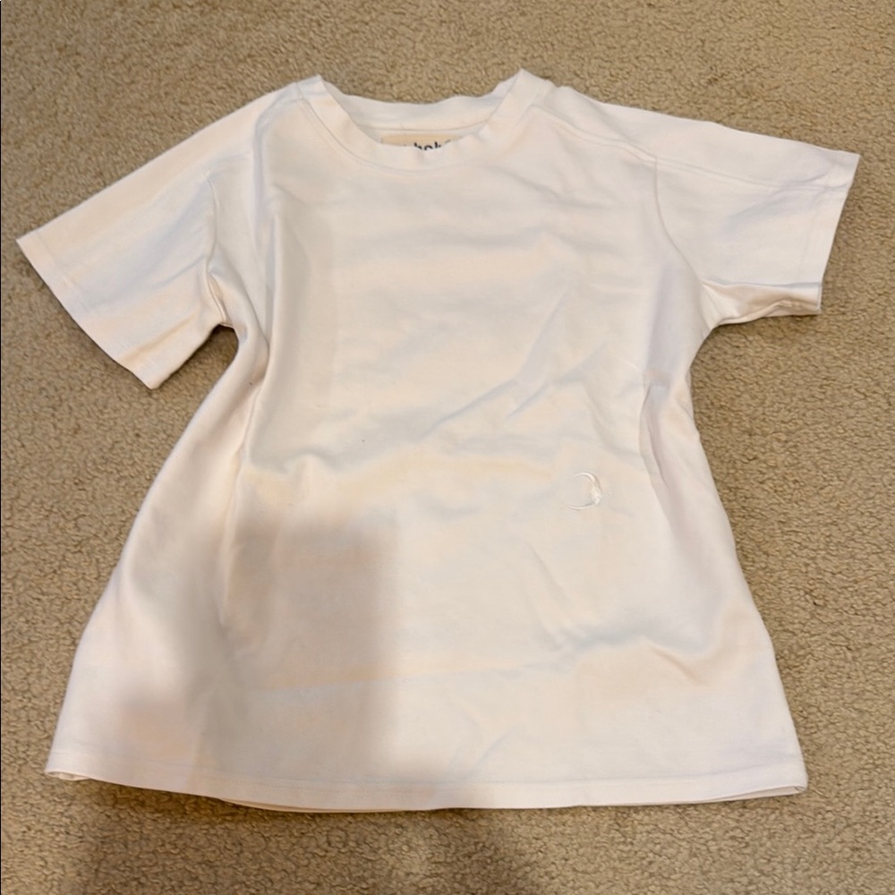 Classic White Crew Neck Short Sleeve Tee